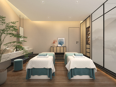 Modern SPA Beauty Shop Room 3d model