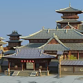 ancient building group 3d model