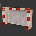 Sturdy Sports Equipment Football Goal With Red And White Frame And Net