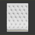 Multi Layered Mattress With White Quilted Top And Supportive Foam Structure 3d model