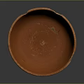 Artisanal Carved Terracotta Bowl With Intricate Surface Patterns And Smooth Interior