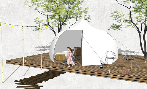 Modern Tent 3d model