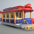 Cartoon Bus Bus Tram Mario Mario Racing Tram Cartoon Tram 3d model