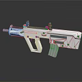 Modern White Assault Rifle With Sleek Design And Tactical Features