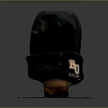 Dark Knit Beanie With BU Letter Patch And 50% Label Design
