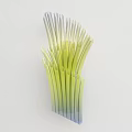 Modern Wall Lamp with Colorful Gradient Slim Strips Mounted on White Wall for Home Decor