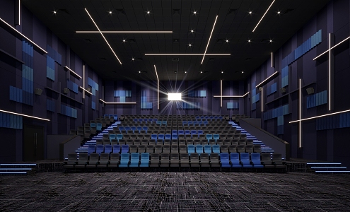 Modern Cinema Hall 3d model