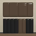 Modern Upholstered Bedroom Headboard With Brown Dark Gray Paneled Design
