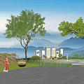 Landscape Design of Rural Node 3d model
