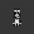 Professional White Microscope Featuring Binocular Head Purple Accents and LED Illumination
