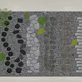 Creative Stepping Stones Path Designs Featuring Different Shaped Stones Slabs And Small Green Plants