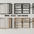 Specialized Folding Windows in Various Styles for Café Pastry Shop Storefront 3d model