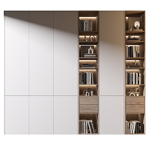 Modern bookcase 3d model