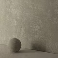 Gray Textured Wall Component With Decorative Sphere And Minimalist Design