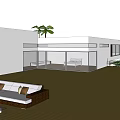 Luxury Modern Detached Villa With Palm Trees Swimming Pool Yacht And Terrace