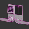 Modern Digital Door Lock With Keypad And Metal Handle For Home Security