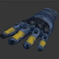 Durable Blue and Yellow Work Gloves For Daily Use With Protective Design