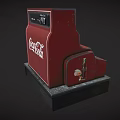 Vintage Red Coca-Cola Vending Machine Classic Commercial Equipment with Retro Design