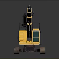 Yellow Crawler Function Vehicle With Extended Crane Arm And Construction Cab 3d model