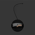 Modern Black Air Cooler Fan With Circular Head Stable Base And Adjustable Stand