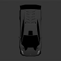 Silver Sleek Sports Car With Black Roof Rear Spoiler And Aerodynamic Design