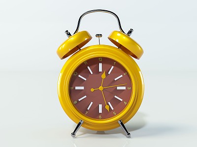 Modern Alarm Clock Orange Metallic Paint Alarm Clock model