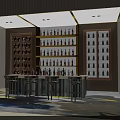 Elegant Modern Wine Cabinet With Glass Shelves LED Lighting And Bottle