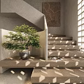 Elegant Bonsai Potted Plant With Lush Green Leaves In Ceramic Pot For Modern Interior