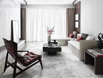 modern living room 3d model