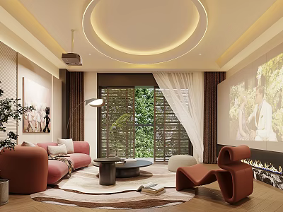 Modern Beauty Hair Salon Interior With Styling Mirrors Comfortable Sofa And Lighting 3d model