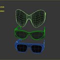 Trendy Black Sunglasses For Daily Living With Various Frame Styles And Stacked