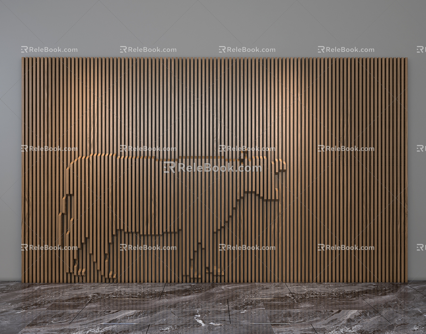 Nordic background wall 3d model