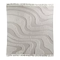 Soft Plush Square Carpet With Wavy Curved Patterns In Light Neutral Tones 3d model