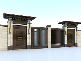 New Chinese Gate Entrance 3d model