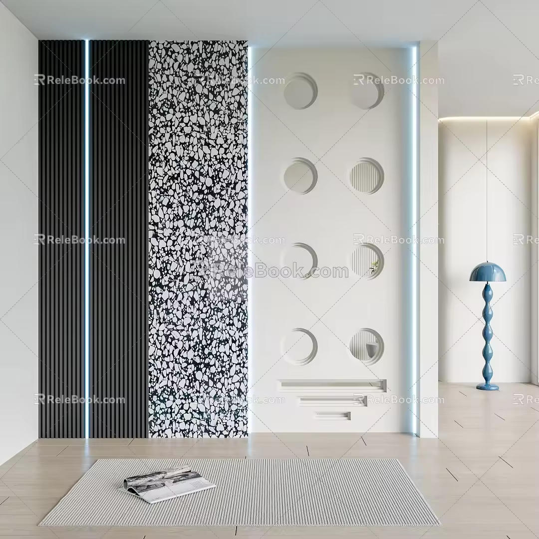 Modern Partition Entrance 3d model