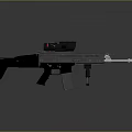 Modern Black Tactical Rifle With Red Dot Scope Barrel Grip And Magazine Design
