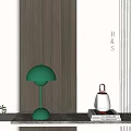 green table lamp modern table lamp 3d model