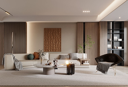 modern living room 3d model