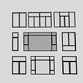 Modern casement window bay window sliding window aluminum alloy window floor-to-ceiling window 3d model