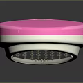 Handheld Personal Care Appliance Featuring White Design Pink Buttons and Mesh Panel