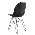 Modern Black Single Chair With Sleek Metal Frame And Stylish Design