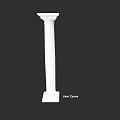 White Lime Gypsum Column With Classic Decorative Design And Smooth Surface