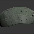 Green Wool Hat With Eagle Badge And Insignia For Daily Life Use