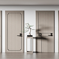 New Chinese Style Flat Door 3d model