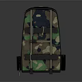 Camouflage Backpack with Multiple Straps Durable Design for Outdoor Use 3d model