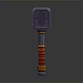 Hammer Warhammer Cartoon Hammer Magic Hammer Thor's Hammer Ancient Weapons Cold Weapons Medieval Items 3d model