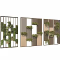 Modern Partition Designs With Green Plants And Wooden Panels For Interior Decor