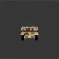 Tan Armored Military Tank With Main Gun Antennas And Reinforced Tracks Design