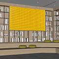 Reading Room Reading Area Reading Area Library 3d model