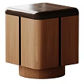 Modern Wooden Decorative Cabinet With Sleek Doors And Dark Top Design